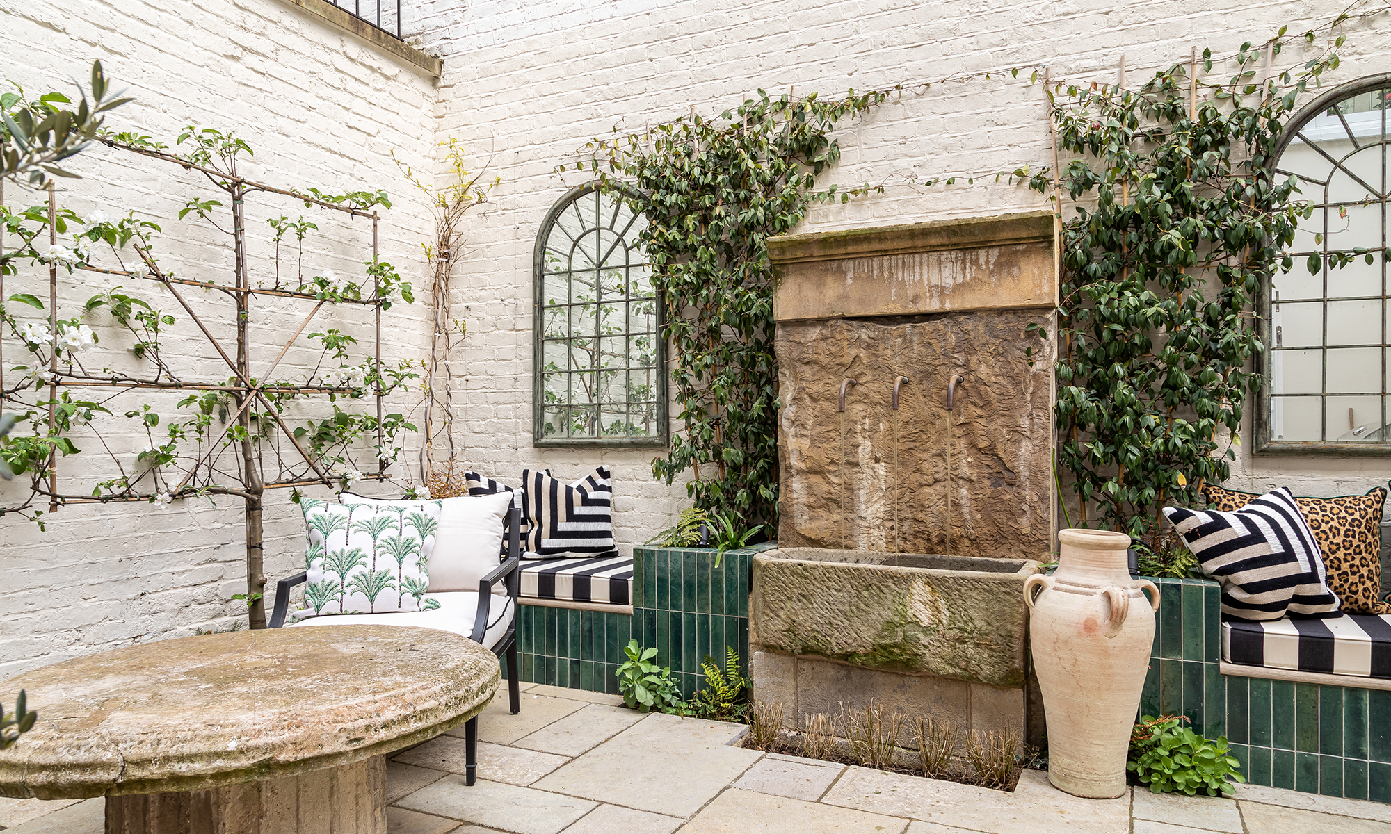 beautiful ceramic incorporated garden