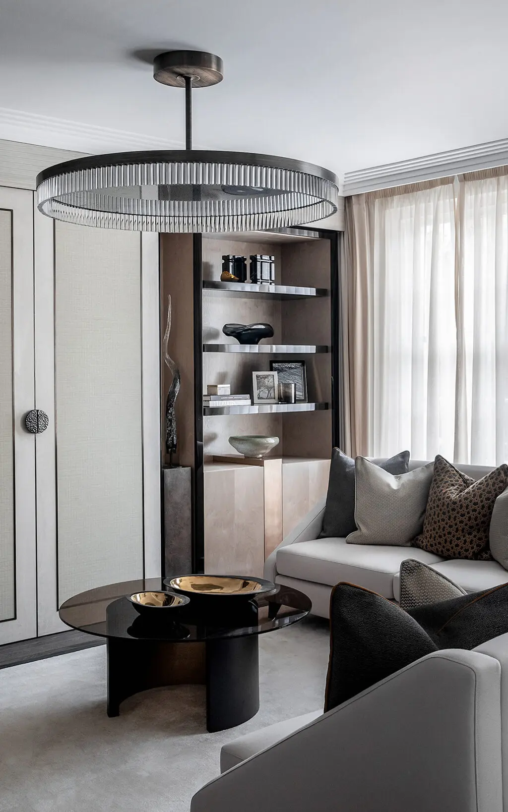 Large circular elegant light fixture