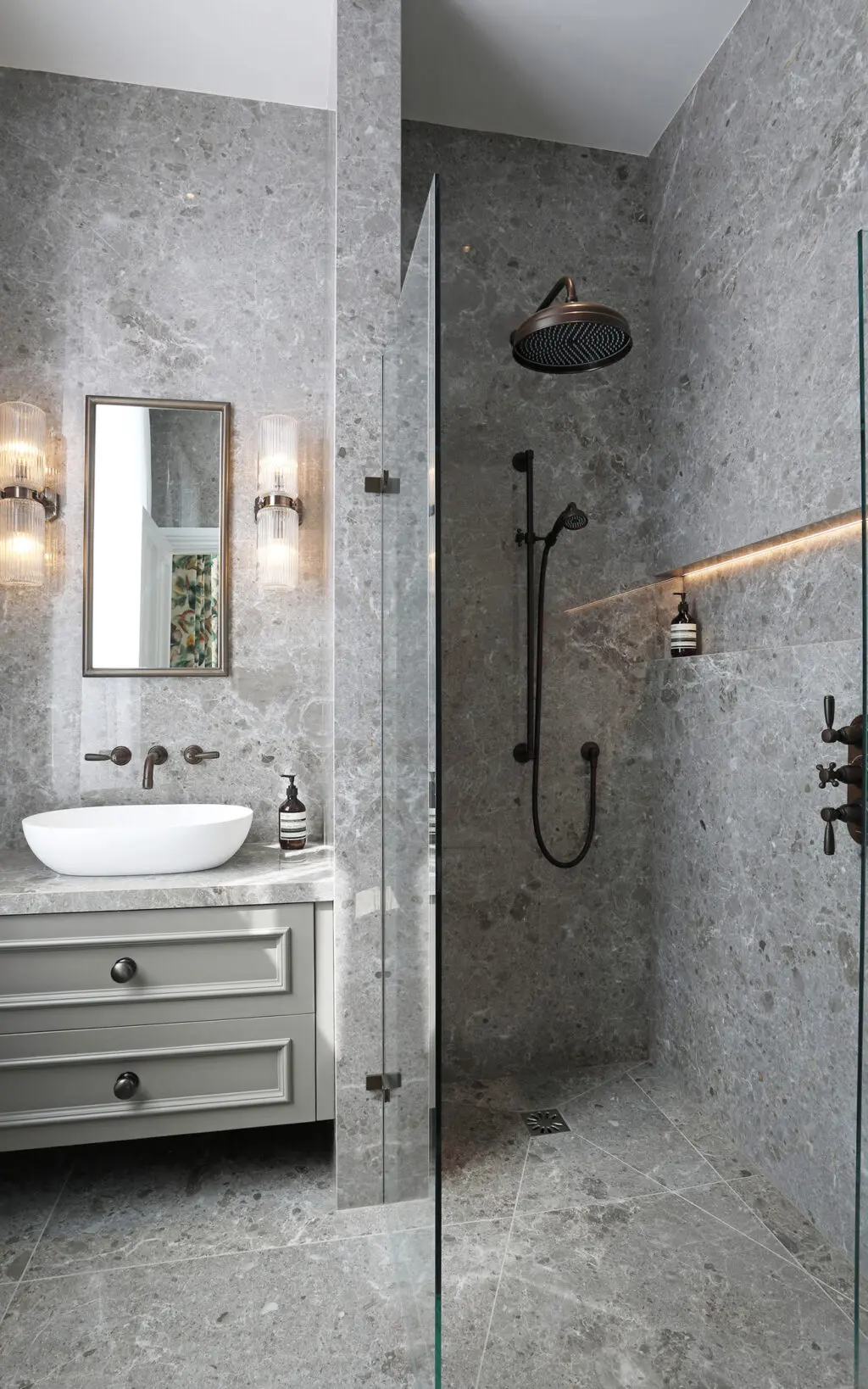 Fairfield Samuel Heath thermostatic shower & wall mounted basin taps