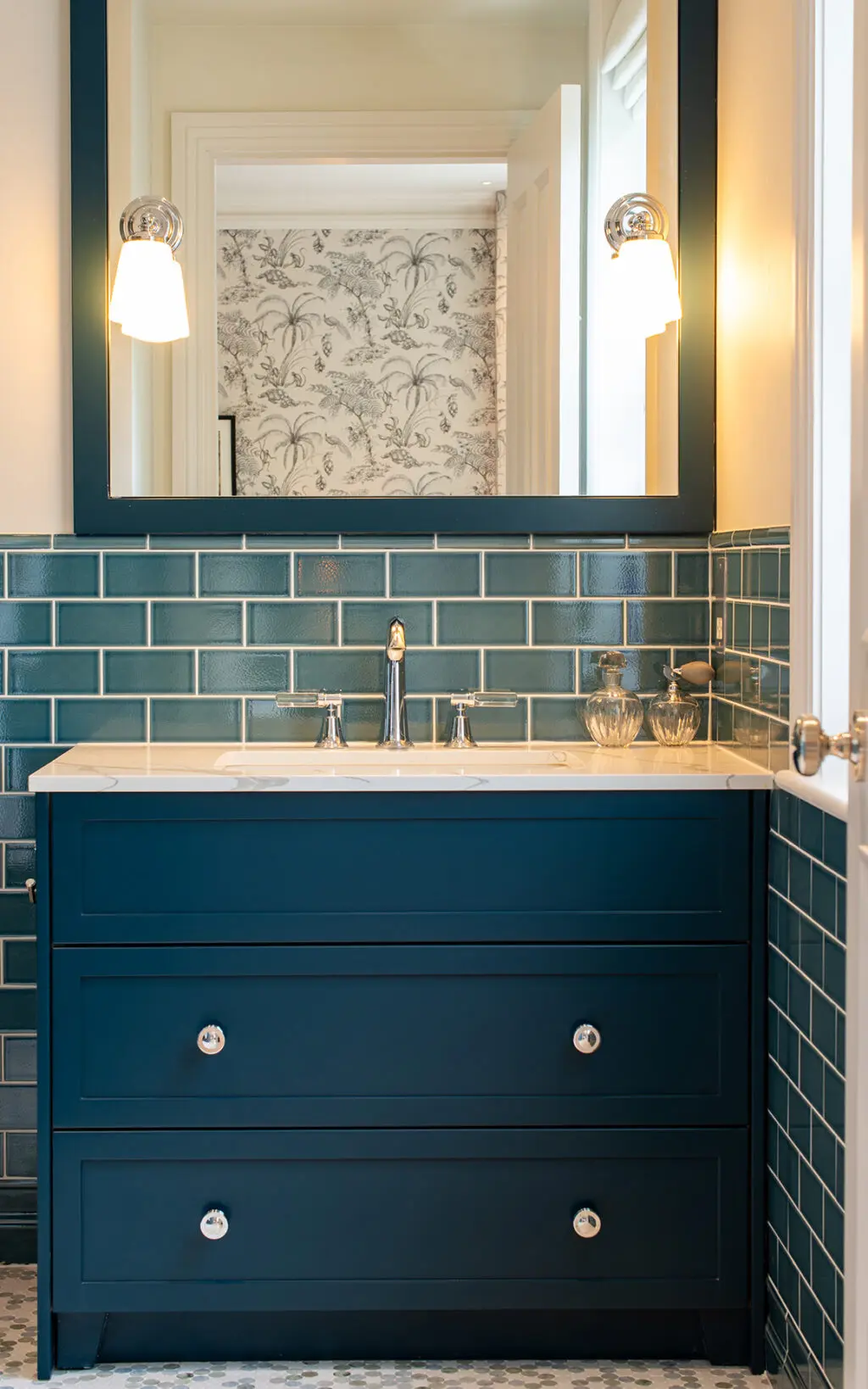 Samuel Heath glass lever basin taps