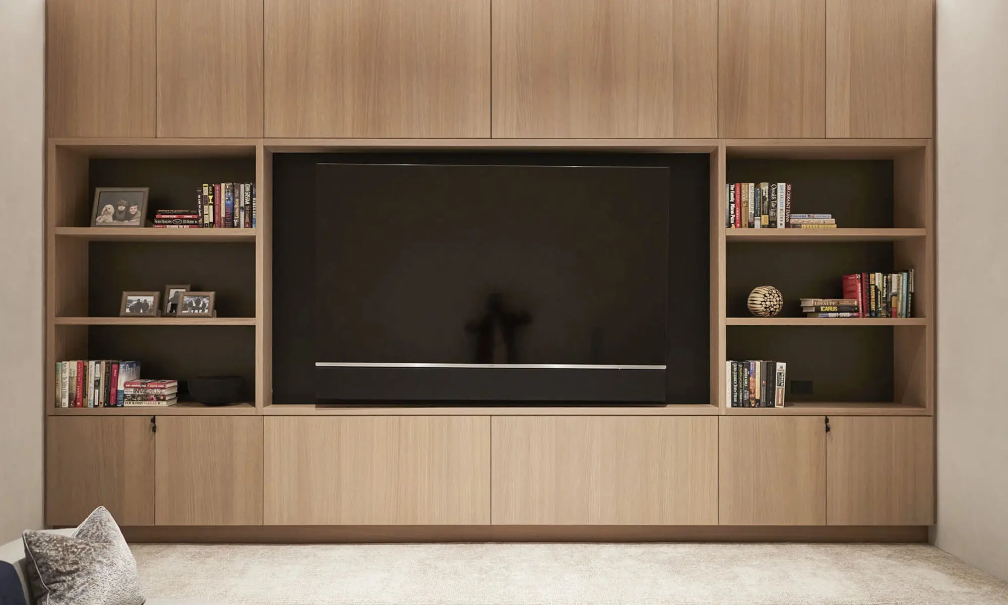 Media room in Colorado home