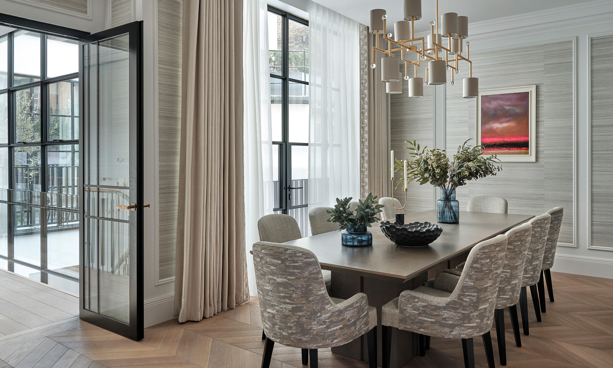 large dining room with lots of natural light