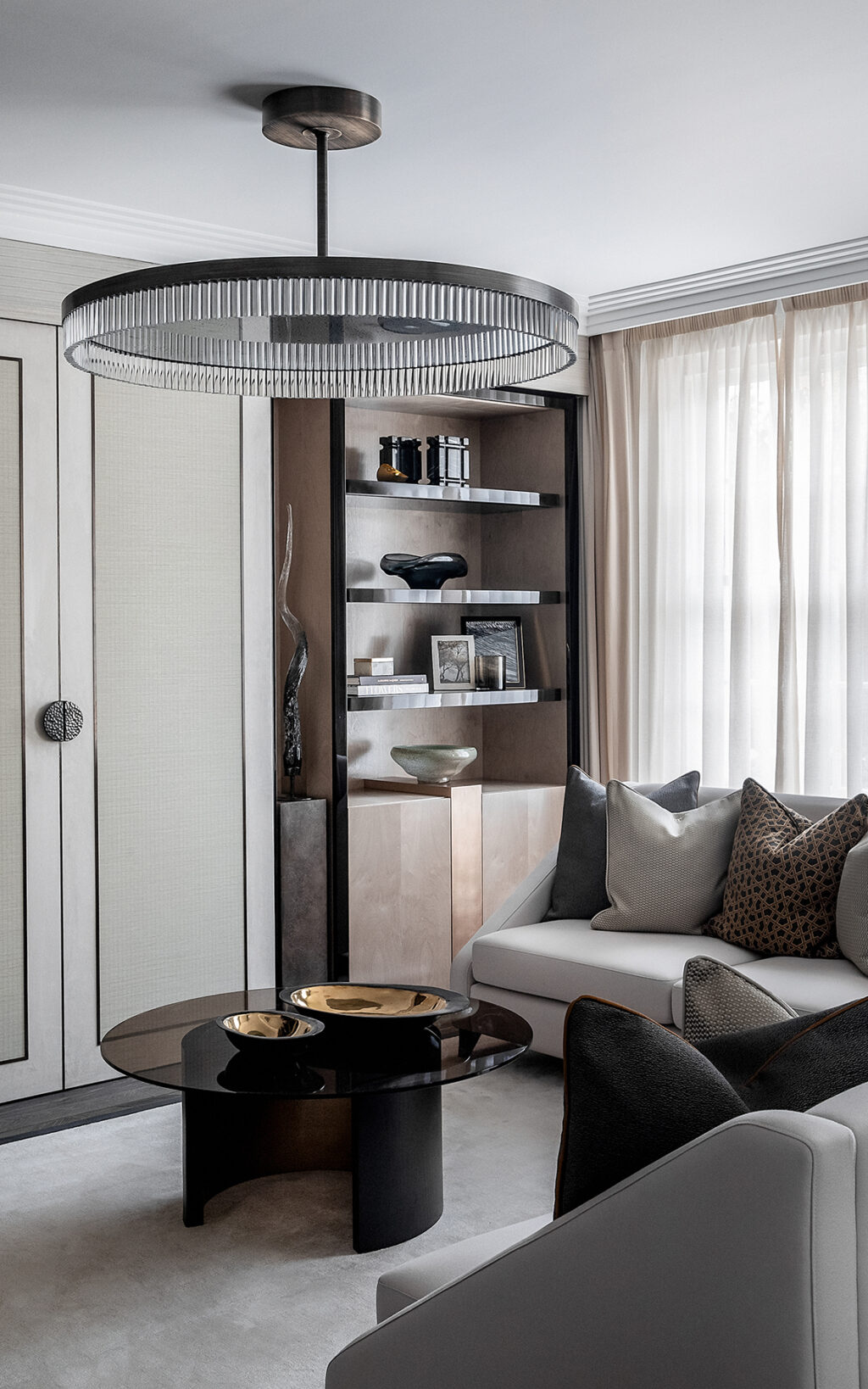 Large circular elegant light fixture