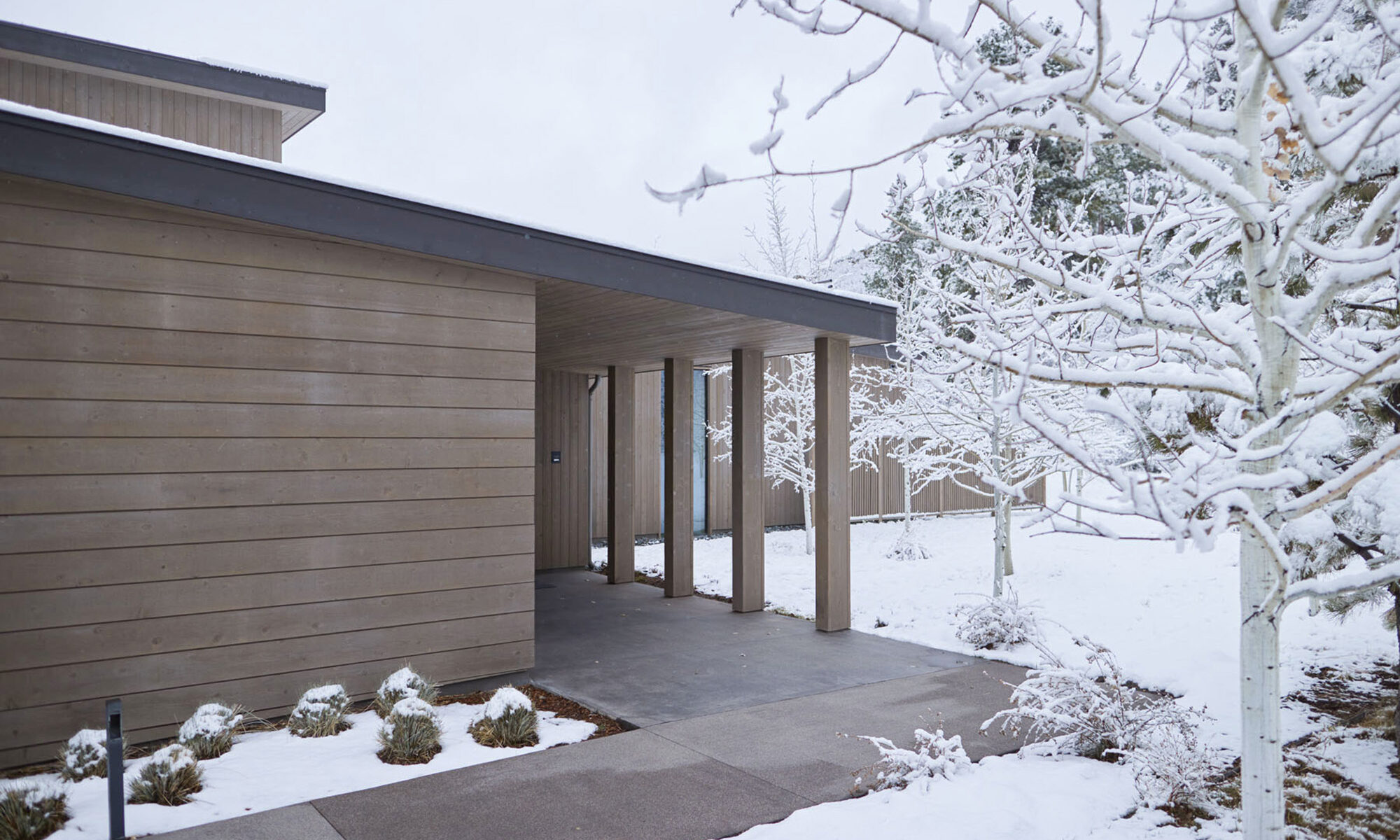 Entrance to a luxury property in Aspen