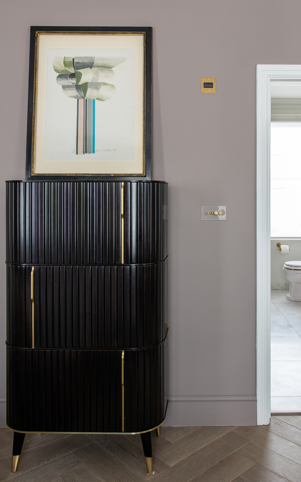 black unit and artwork