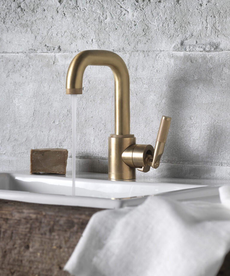 a finished LMK industrial basin mixer tap at the end of the design process.