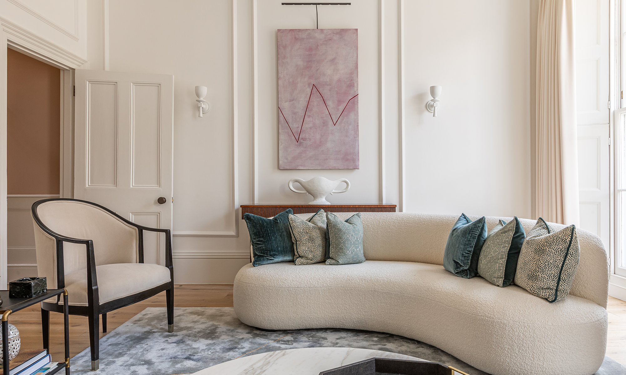 neutral toned living area