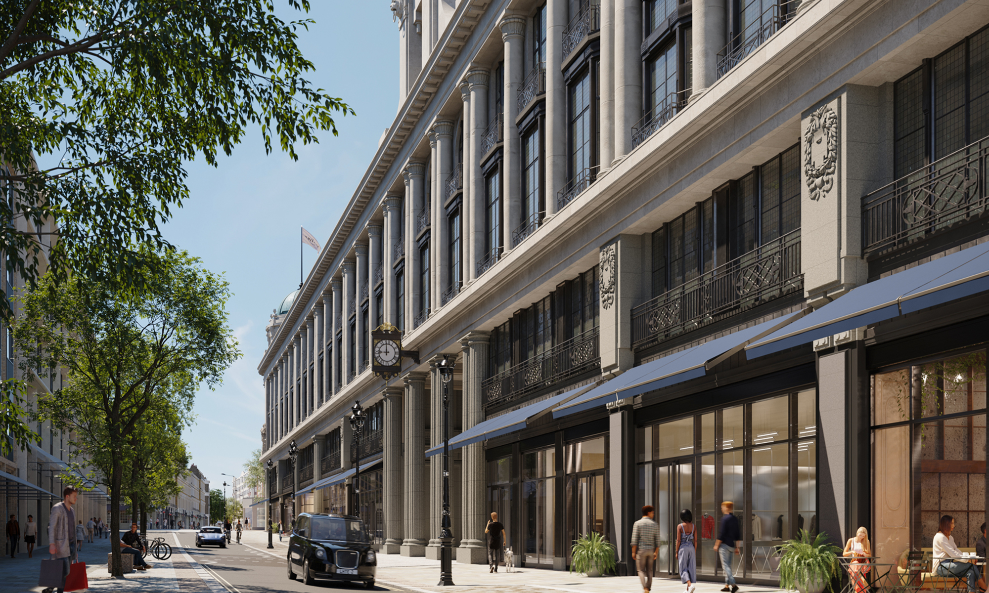 people walking outside Whiteleys shopping centre