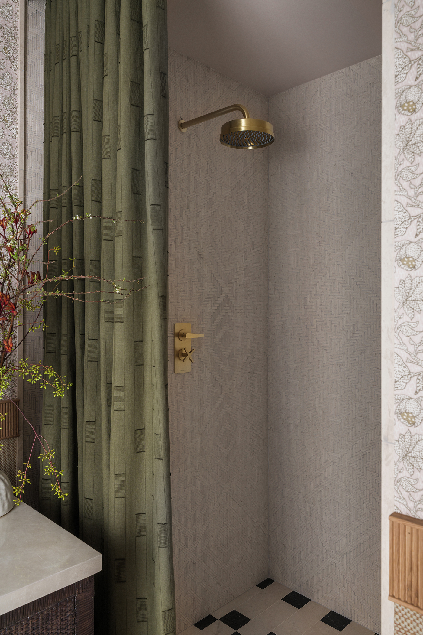 Ensuite shower with Classic Forme Concealed Shower by Samuel Heath