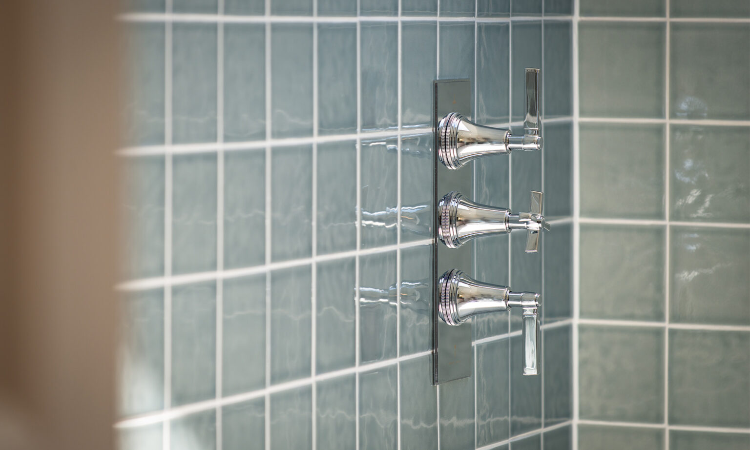 Chrome Samuel Heath shower controls